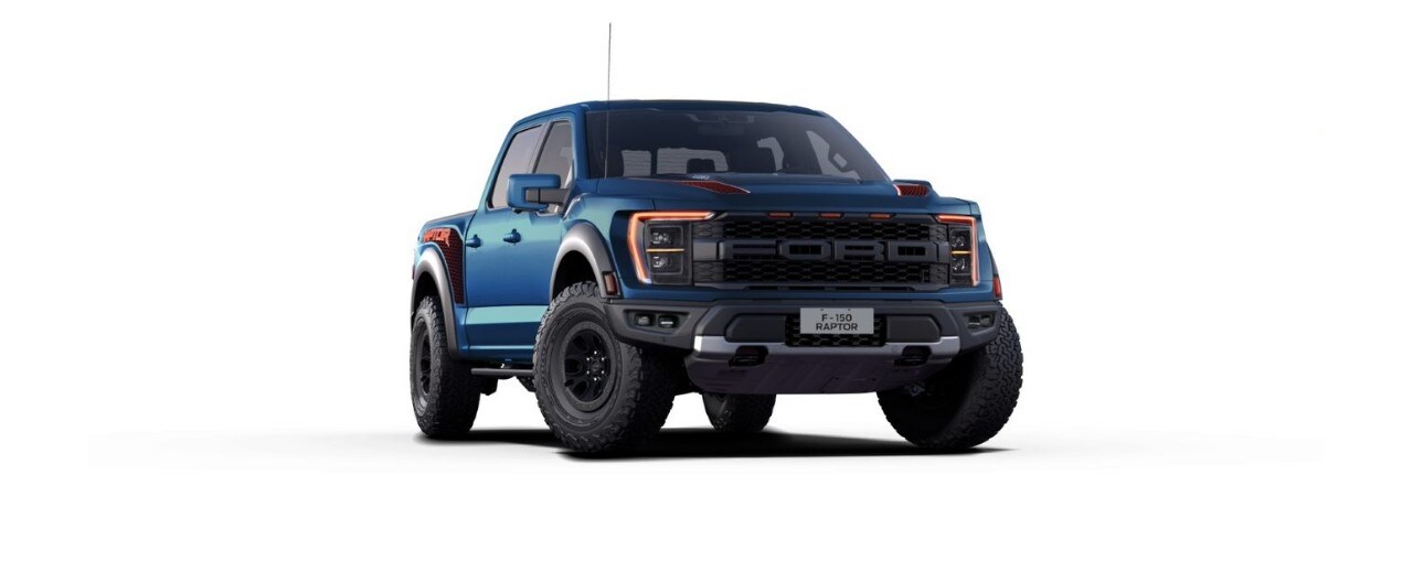 Ford F-150 Raptor azul relámpago