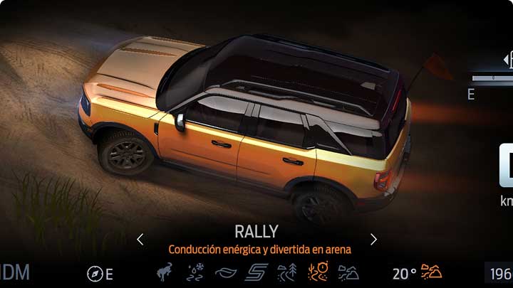 Modo de manejo Rally de la Ford Bronco Sport