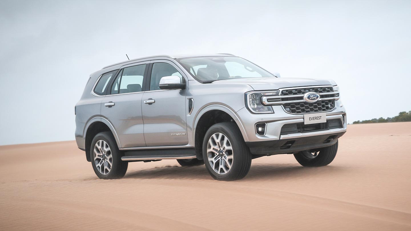 Diseño exterior con llantas de 20" de la Ford Everest