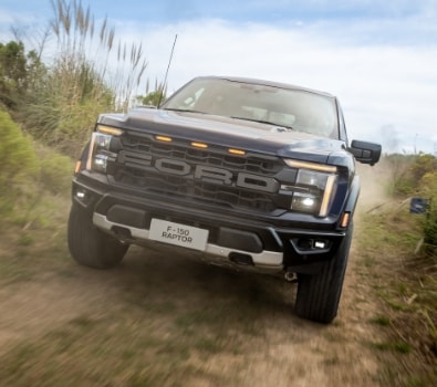 F-150 Raptor negra con control de estabilidad