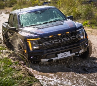 F-150 Raptor con tracción 4x4 en la arena