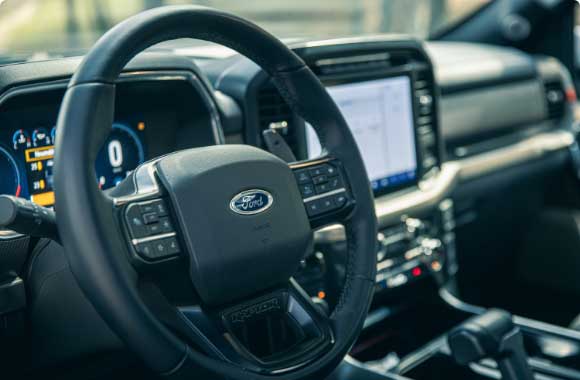 Volante de la F-150 Raptor con tecnología inteligente