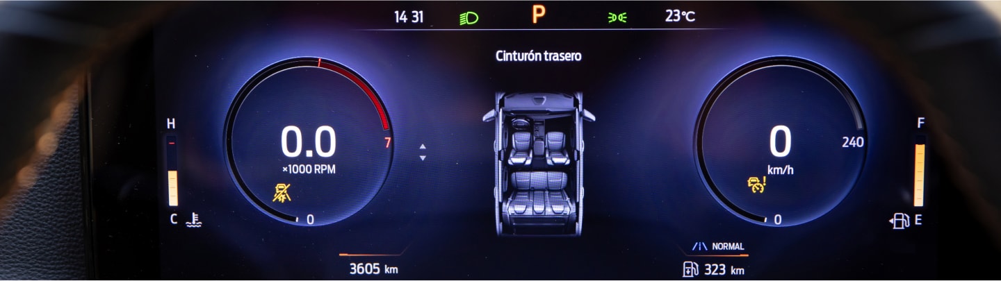 Panel de instrumentos de la Ford Territory