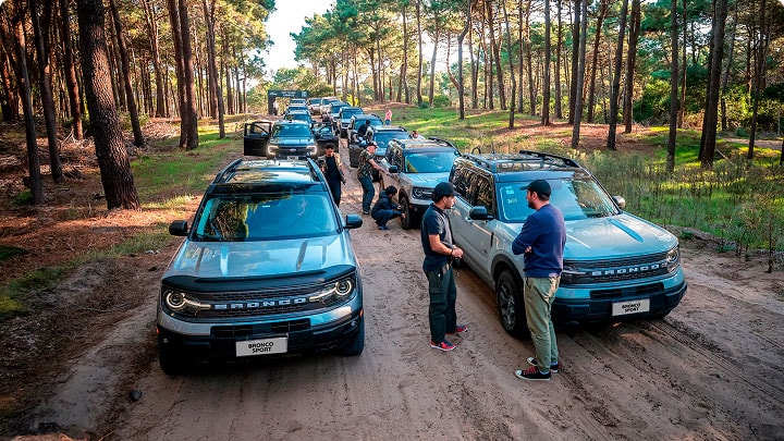 SUV's Bronco y Bronco Sport durante travesía