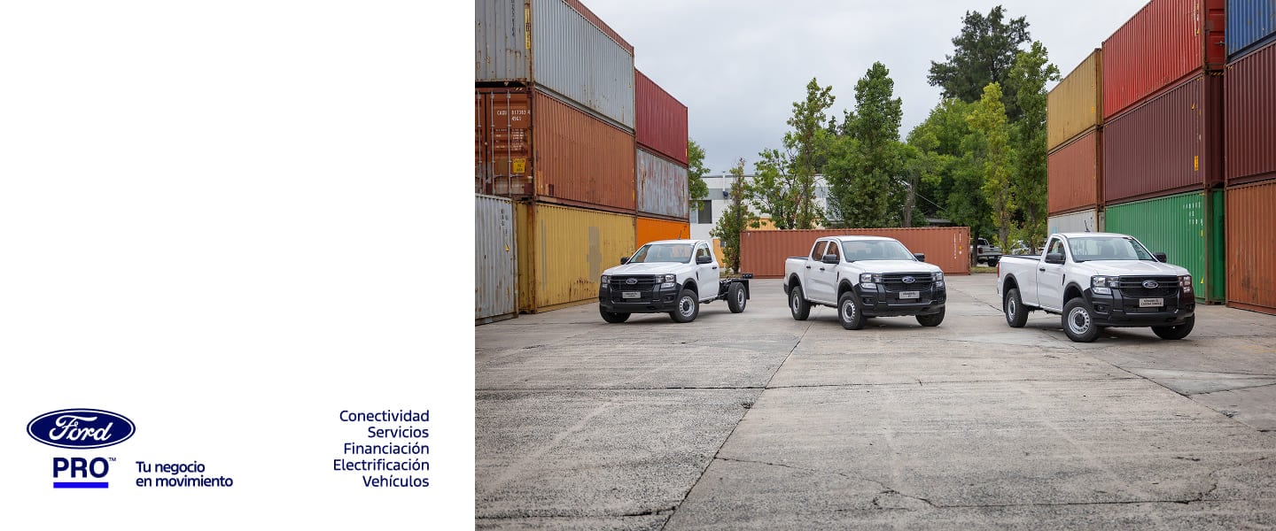 Vehículos comerciales Ford Pro: Ranger y las Transit Van, Chasis y Minibus