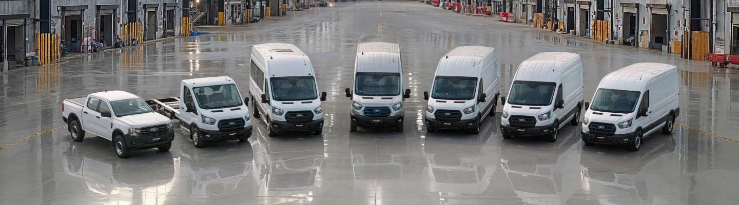 Linea completa de vehículos comerciales Ford Pro