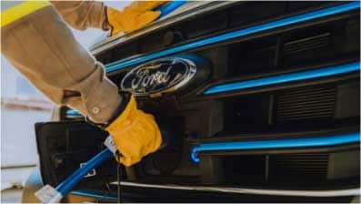 La E-Transit tiene una batería de iones de litio de 68kWh