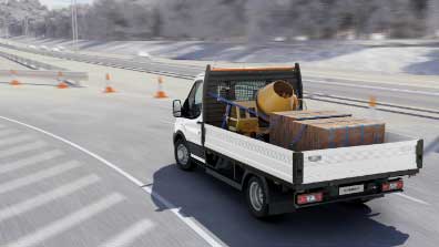 Versatilidad de carga de la E-Transit