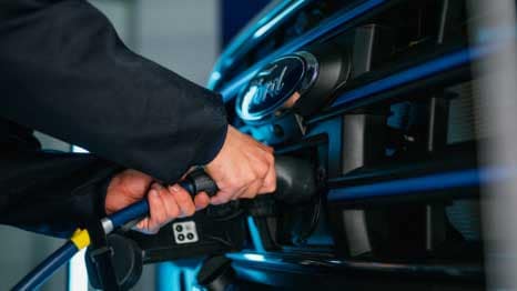 Sistema de carga de batería de la Ford E-Transit Van