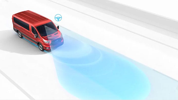 Asistente para mantenimiento de carril de la Ford Transit Chasis