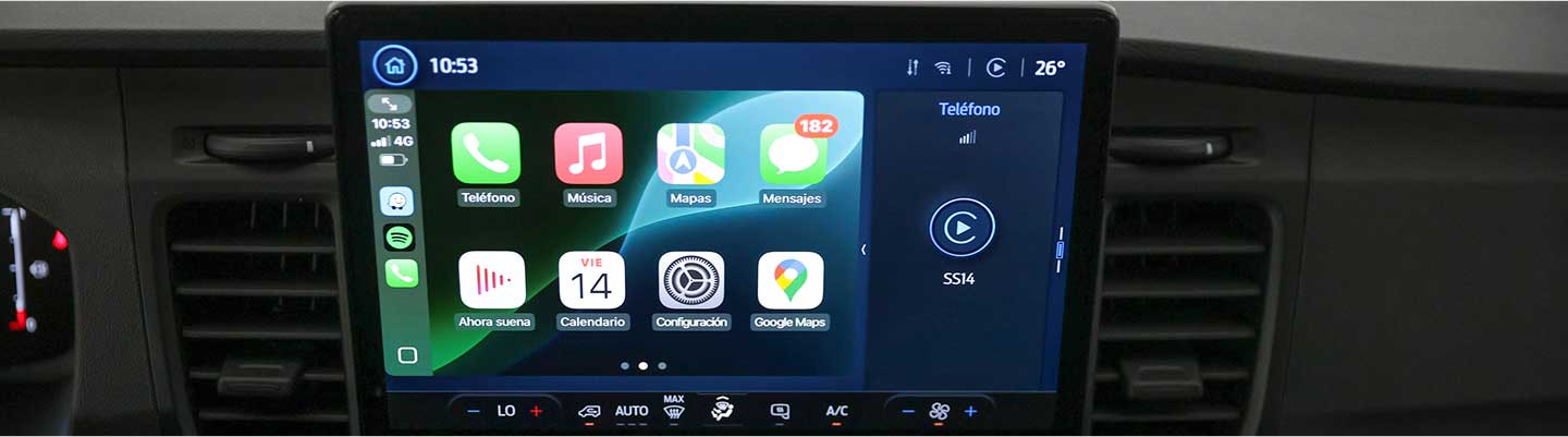 Pantalla con conectividad FordPass de la Transit Van
