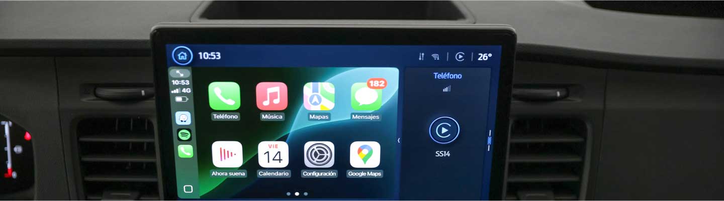 Pantalla de 12 pulgadas de la Transit Van con Sistema SYNC 4