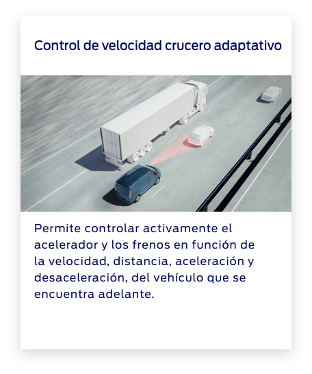 Conocé las principales características de tu próxima Ford Transit - Control de velocidad crucero adaptativo