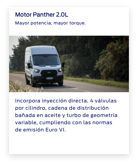 Conocé las principales características de tu próxima Ford Transit - Motor Puma 2.2L TDCi.