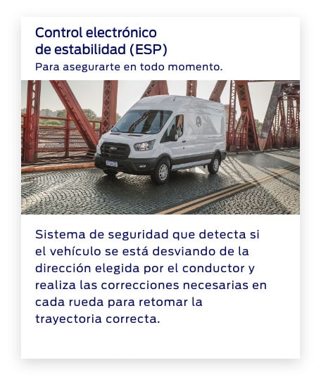 Conocé las principales características de tu próxima Ford Transit - Control electrónico de estabilidad (ESP).