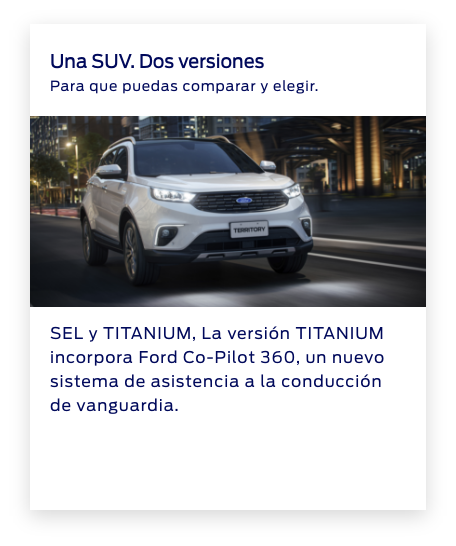Conocé las dos versiones de Ford Territory.