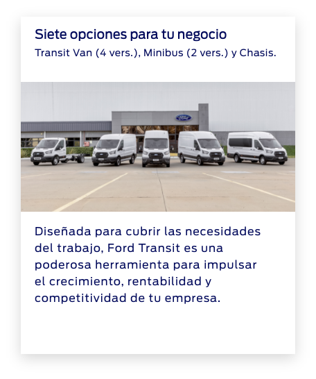 Conocé las principales características de tu próxima Ford Transit - Cinco opciones para tu negocio.